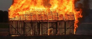 В Розовском районе сгорел сарай